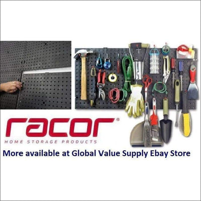 10 Sqft Wall Mount Pegboard Kit w 36 peg board hooks- Wall Control for Tools clearance Racor